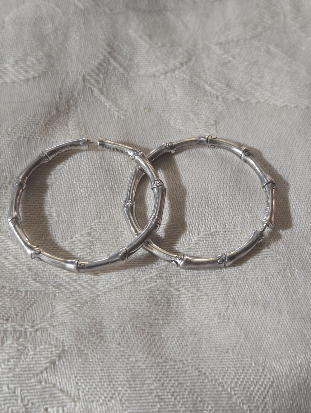 John Hardy Sterling Silver Medium Bamboo Hoop Earrings